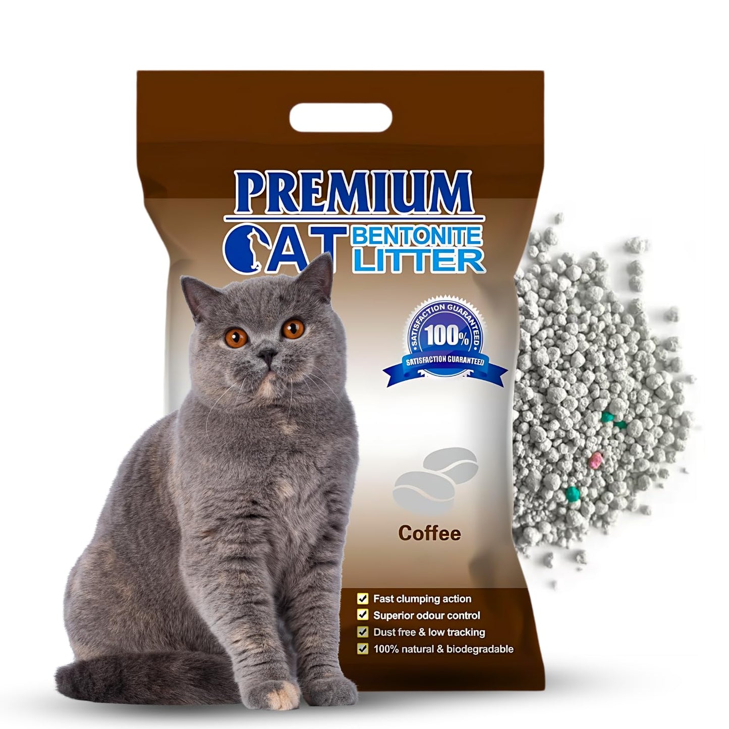 Pets Empire Premium Bentonite Cat Litter Coffee Fragrance 5L/4kg