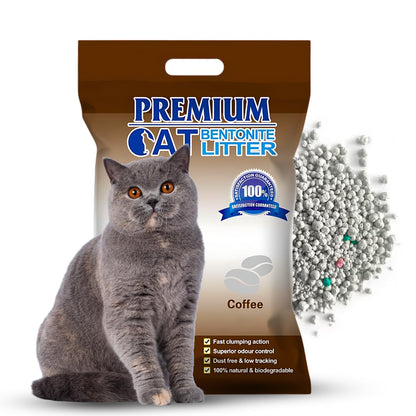Pets Empire Premium Bentonite Cat Litter Coffee Fragrance 5L/4kg