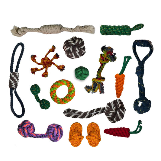 Pets Empire 16-Pack Rope Toys for Medium–Large Dogs