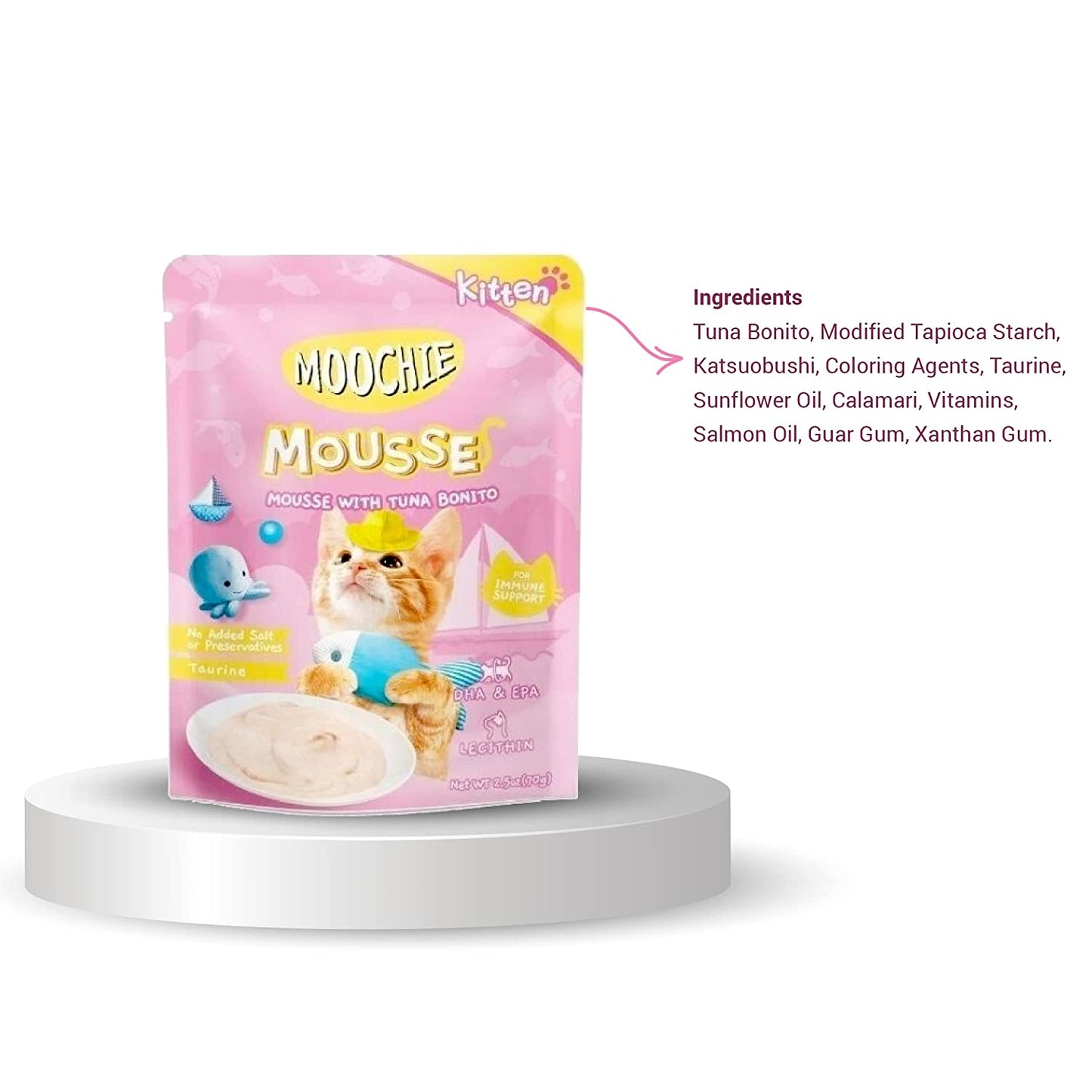Moochie Mousse with Tuna Bonito for Kitten - 70 gms