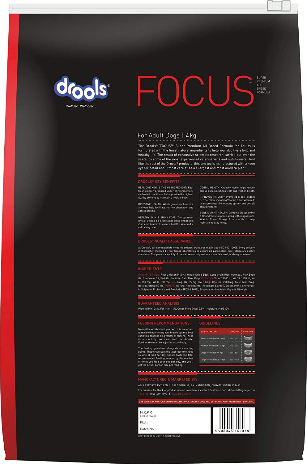 Drools Focus Adult Super Premium Dry Dog Food