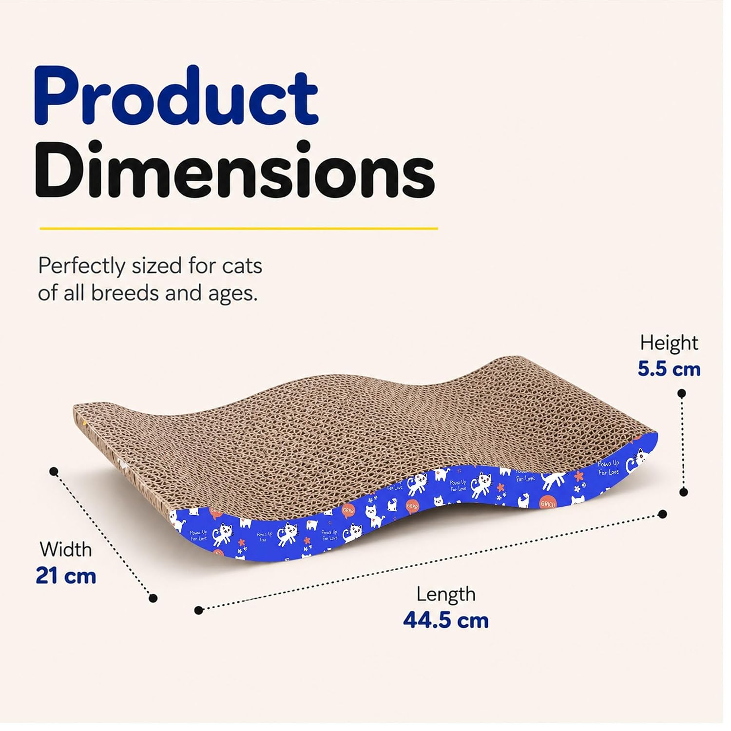Pets Empire Scratch Board with a Curved Wave Design