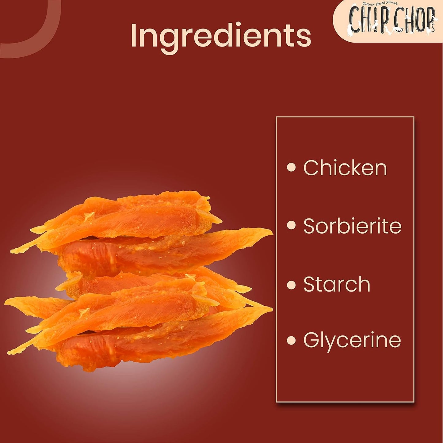 CHIP CHOP DRIED CHICKEN JERKY DOG TREATS 70g