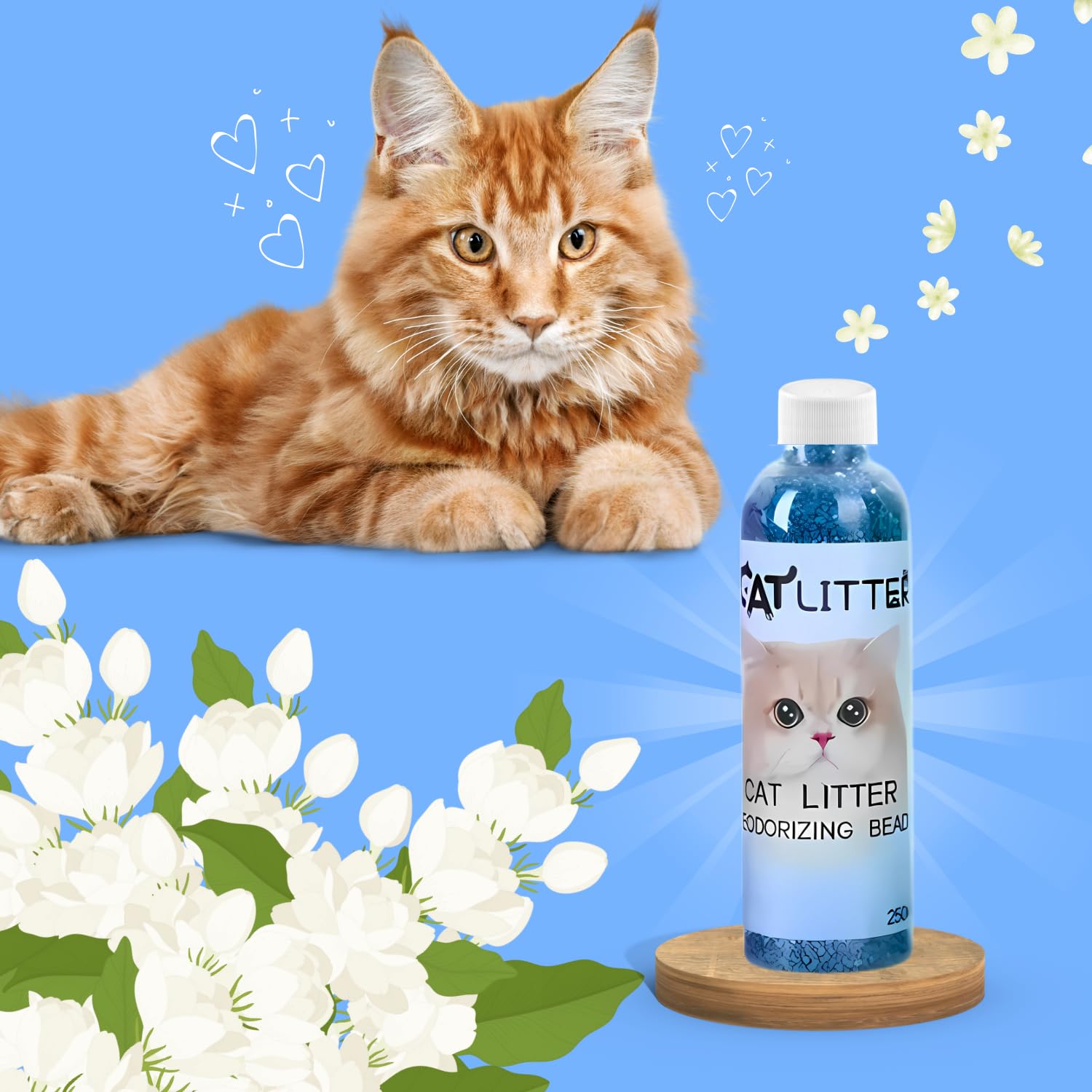 Pets Empire Cat Litter Deodorizing Beads with Jasmine Fragrance (Pack of 2)