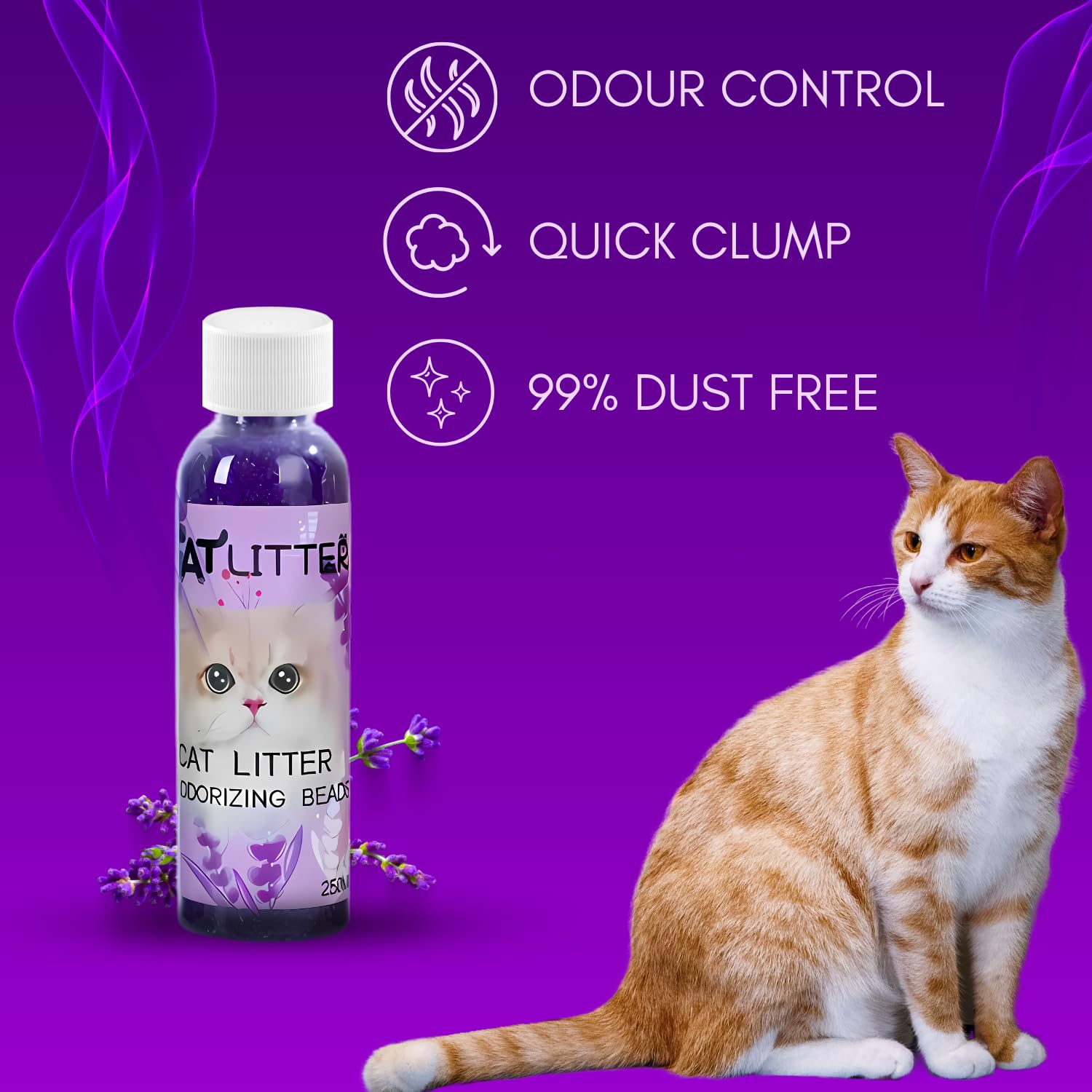 Pets Empire Cat Litter Deodorizing Beads with Lavender Fragrance (Pack of 2)