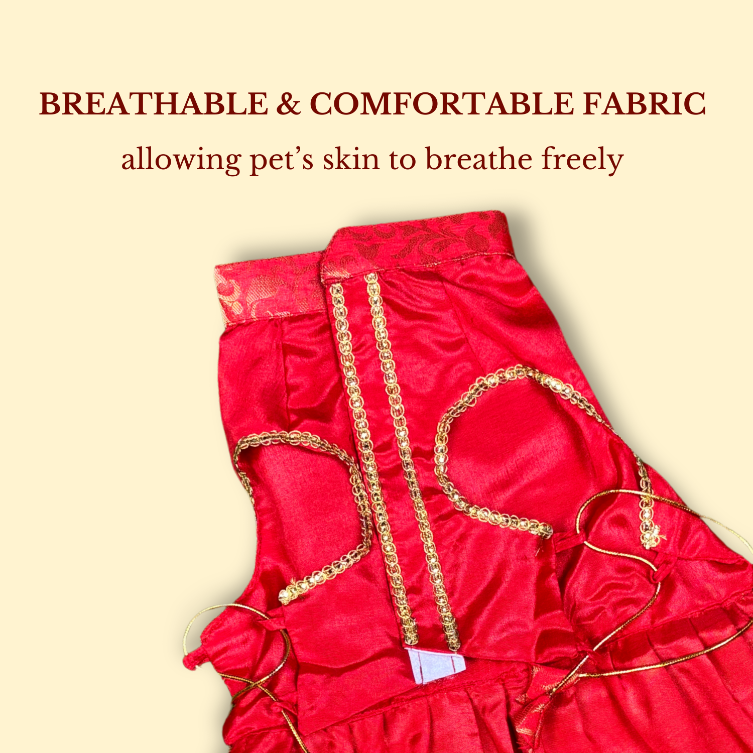 Pets Empire Lehenga Dress for Female  Dogs- Red