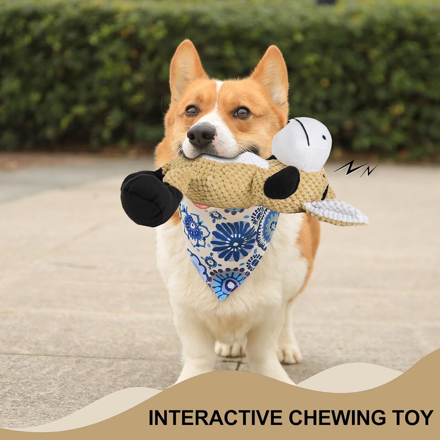 PETS EMPIRE Donkey Squeaky Plush Soft Chew Toy for Dogs 1 Pc