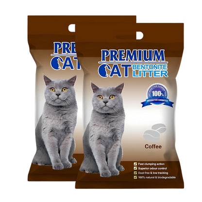 Pets Empire Premium Bentonite Cat Litter Coffee Fragrance 5L/4kg
