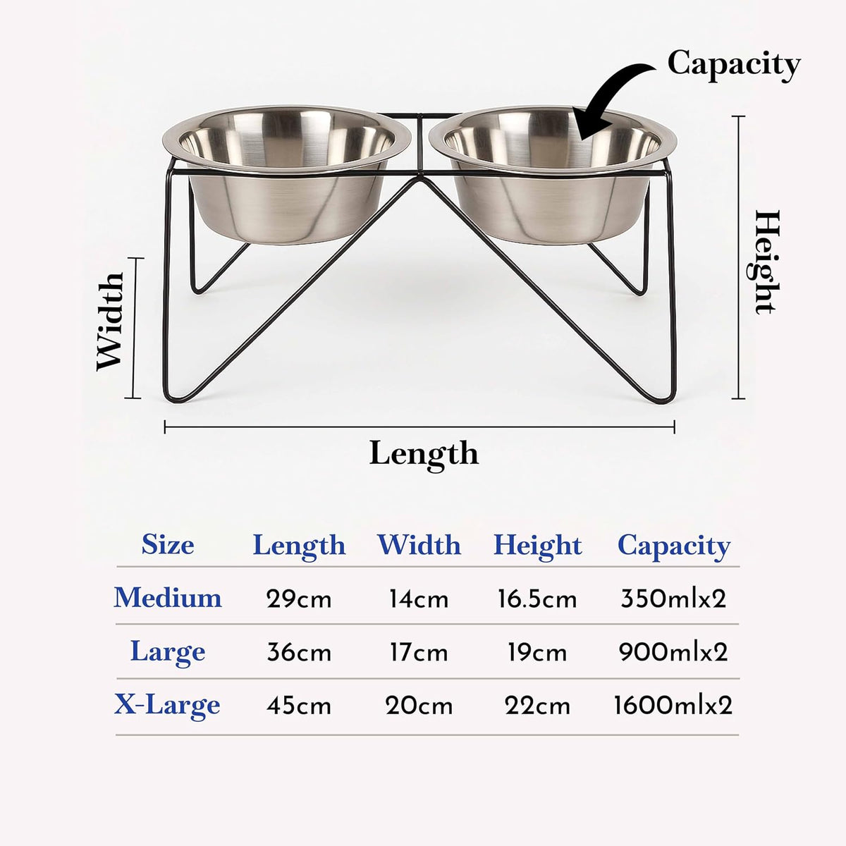 Pets Empire  Stainless Steel Food & Water Bowls with Iron Stand For Dog