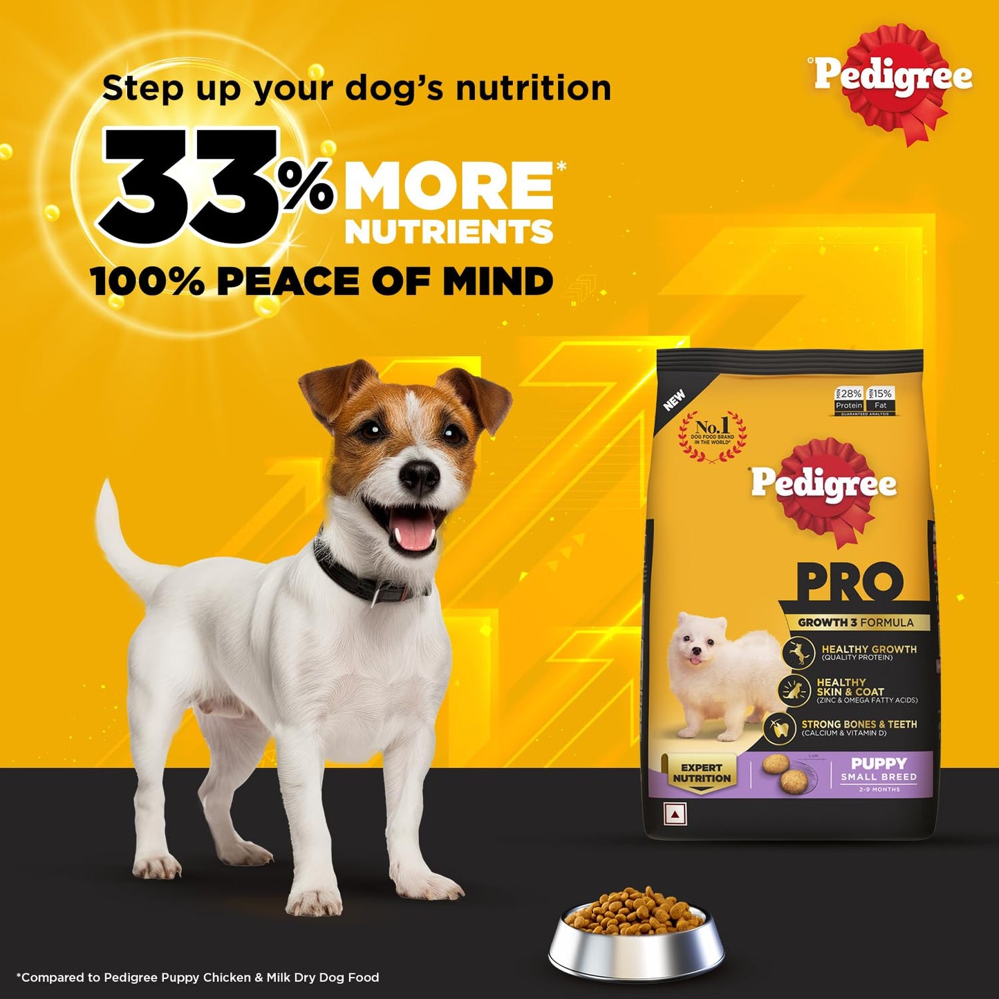 PEDIGREE PRO PUPPY SMALL BREED (2 to 9 Months) 3kg