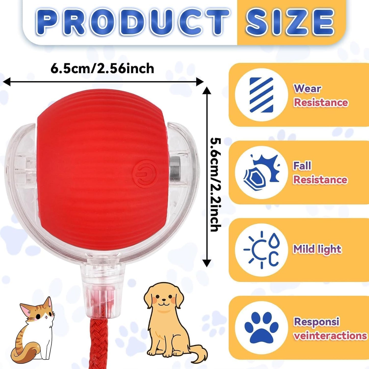 Pets Empire Interactive Smart self Rolling Ball for Cat & Dog Toy