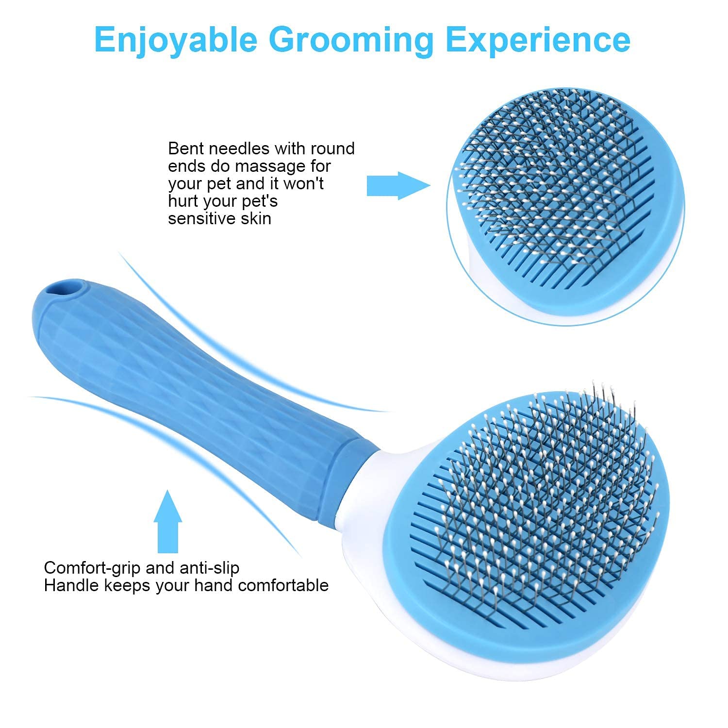 Pets Empire 3-in-1 Grooming Brush Set for Dogs & Cats