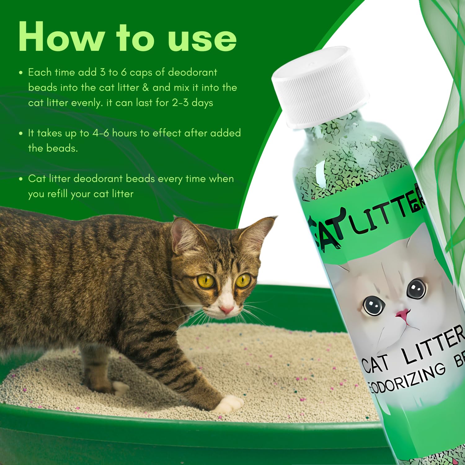 Pets Empire Cat Litter Deodorizing Beads  with Apple Fragrance (Pack of 2)
