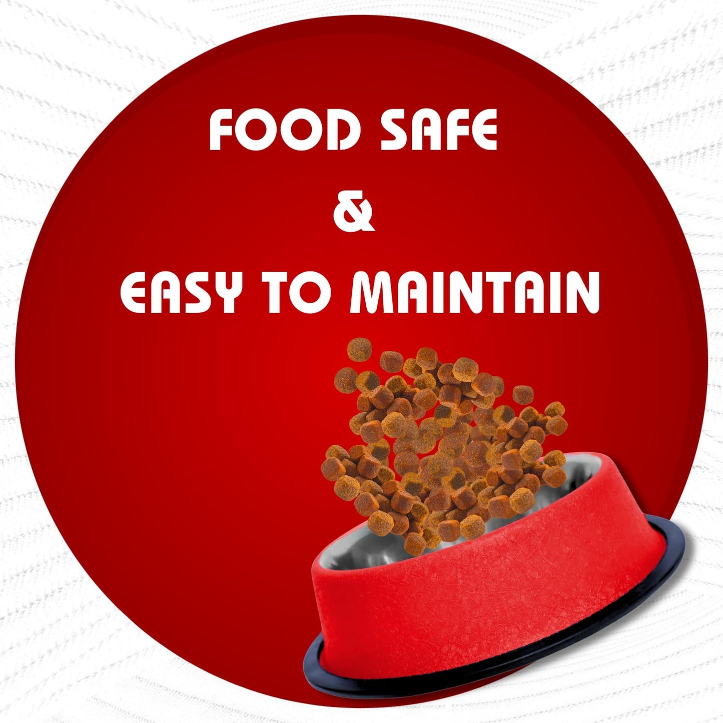 Pets Empire Stainless Steel Pets Bowl (700ml x 2, Red Met)
