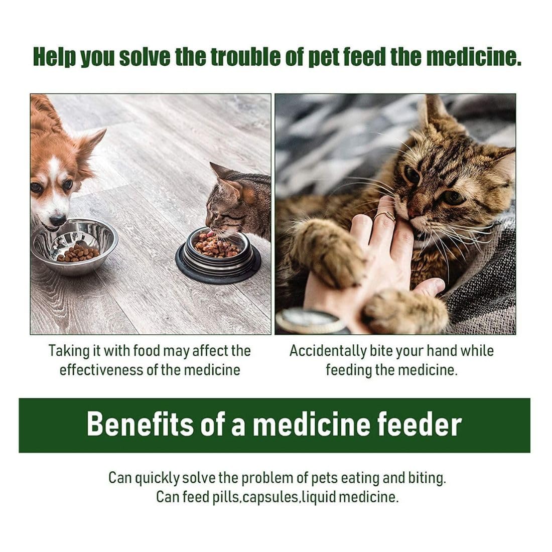 Pets Empire Pill Gun for Dogs & Cats ( Tablet & Capsule Feeder)- Pack of 2