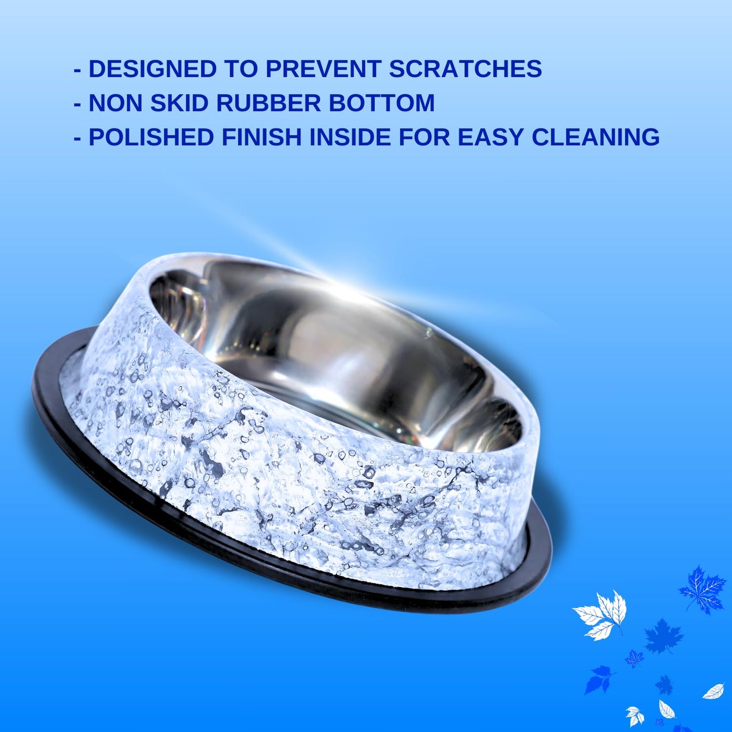Pets Empire Unique Stainless Steel Pets Bowl (700ml Pack of 2)