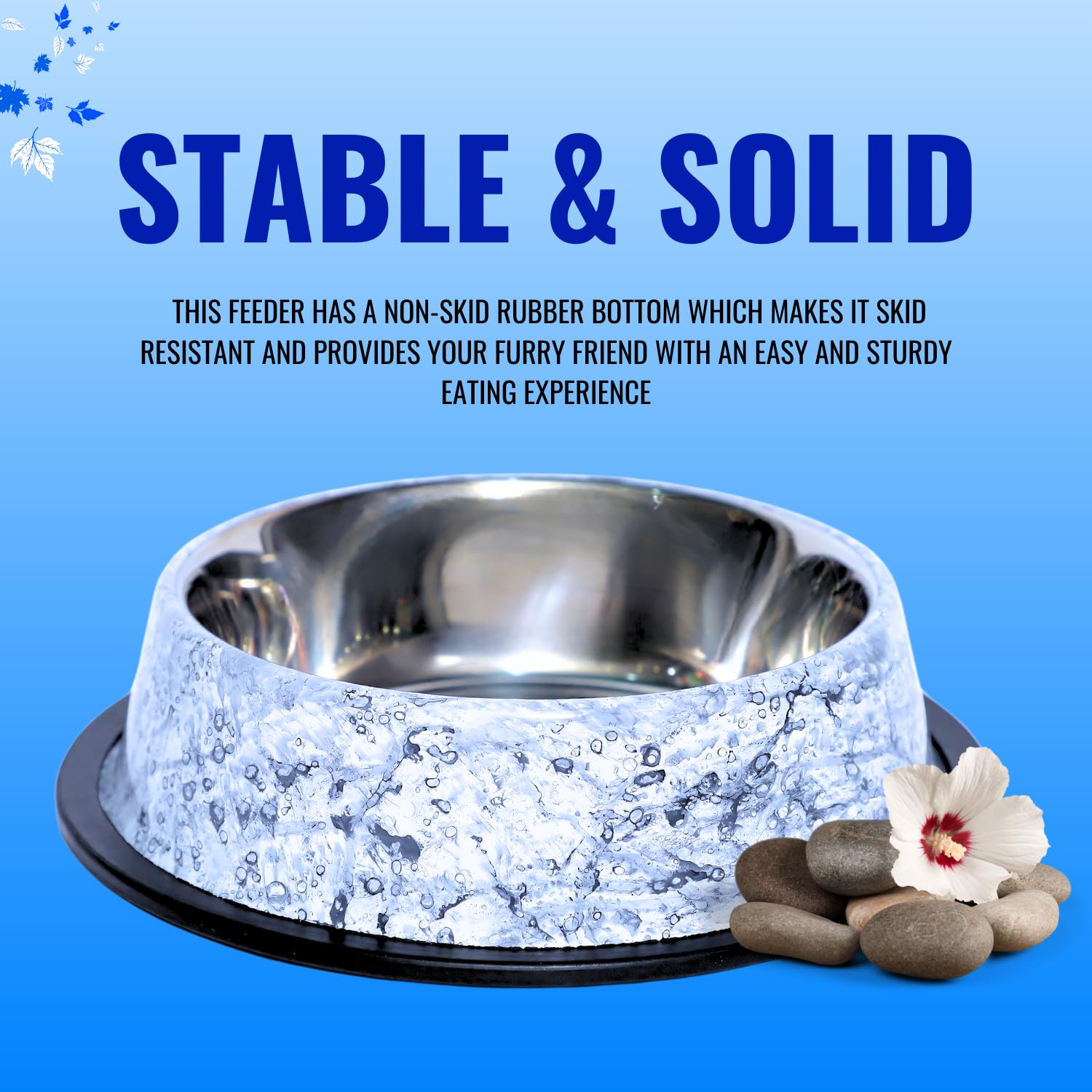 Pets Empire Unique Stainless Steel Pets Bowl (700ml Pack of 2)