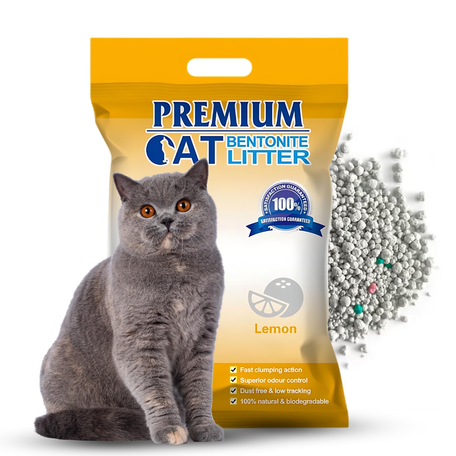 Pets Empire Premium Bentonite Cat Litter Lemon Fragrance (5L/4kg)