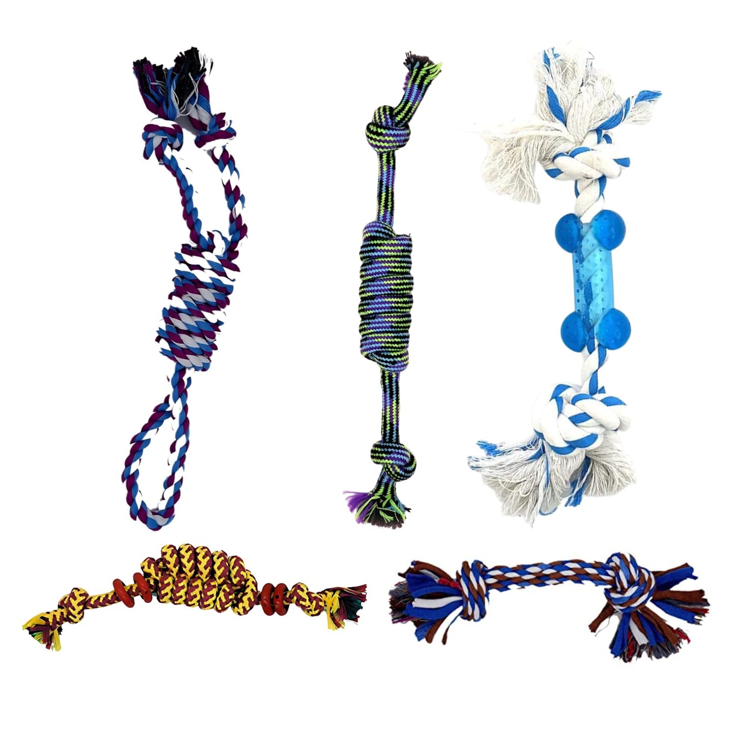 PETS EMPIRE Dog Rope Chew Toy for Small and Medium Breeds pack of 5