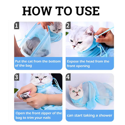 Pets Empire Cat Grooming Bag for Bathing & Nail Trimming