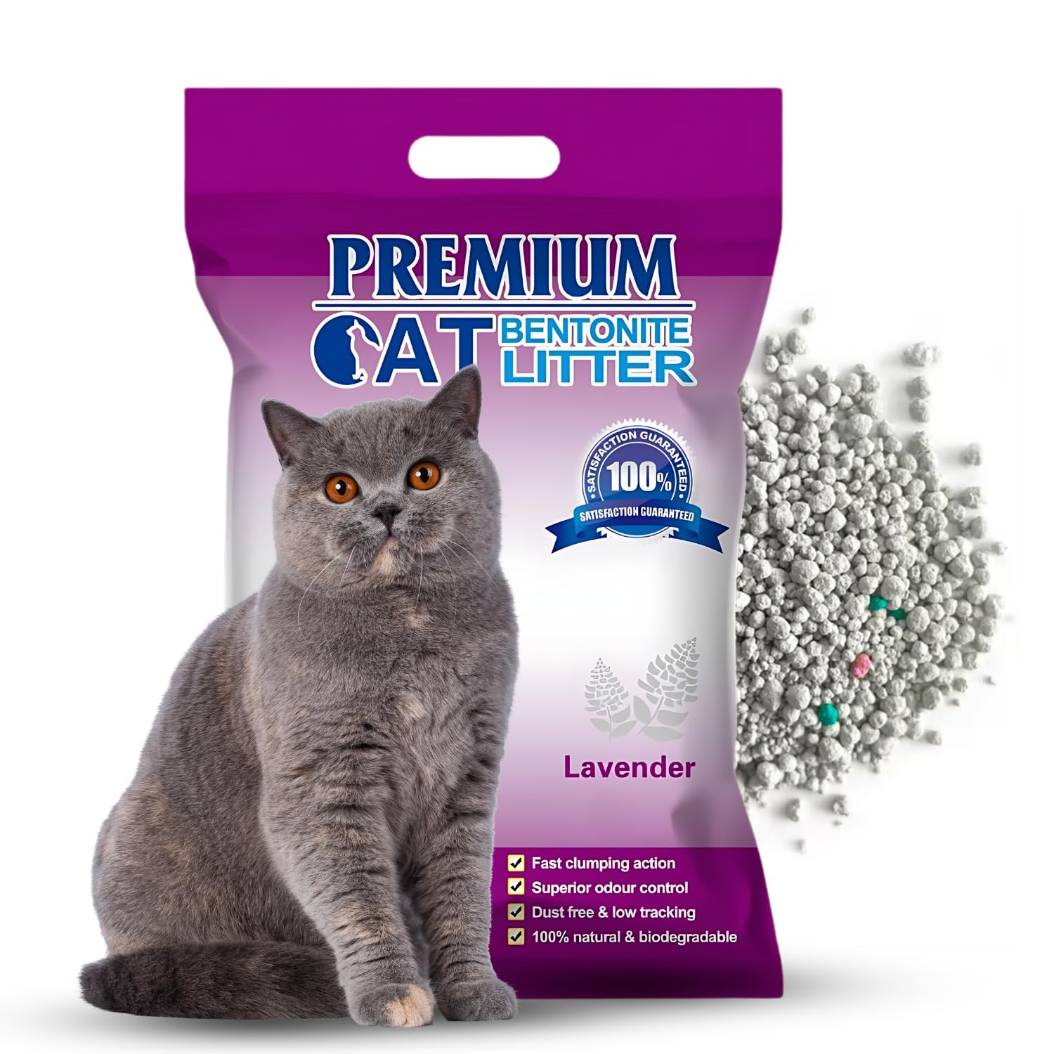Pets Empire Premium Bentonite Cat Litter Lavender Fragrance (5L/4kg)