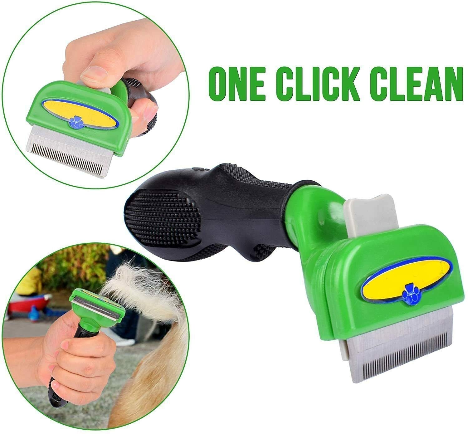 Pets Empire Self‑Cleaning De‑Shedding Grooming Brush – Dogs & Cats