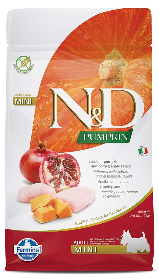 N&D Pumpkin Chicken & Pomegranate Grain Free Adult Mini Dog Dry Food