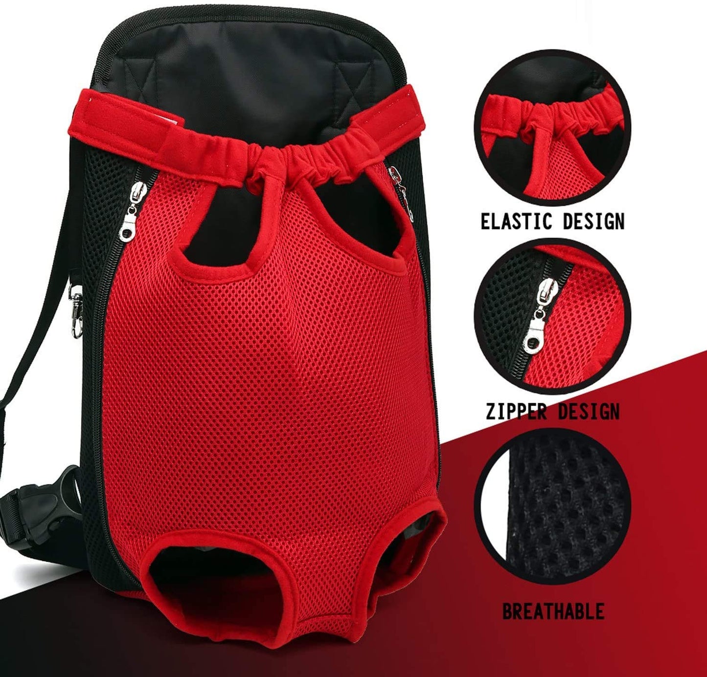 Pets Empire  Carrier Backpack For Puppies & Cats (Red)