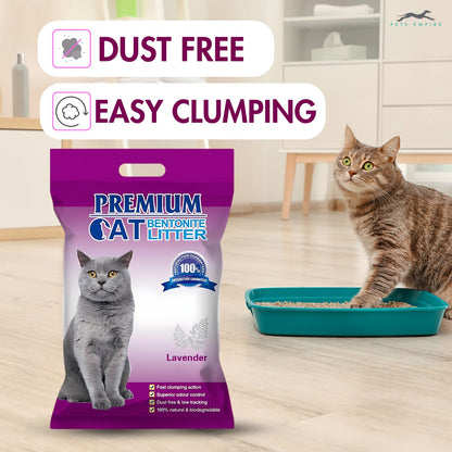 Pets Empire Premium Bentonite Cat Litter Lavender Fragrance (5L/4kg)