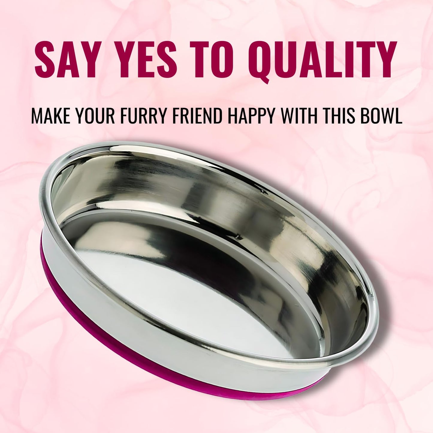 Pet Empire Stainless Steel Cat Silicone Base Bowl (400ml)