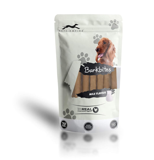 Pets Empire Barkbites Dog Treats 70 GMS (Milk Flavour)