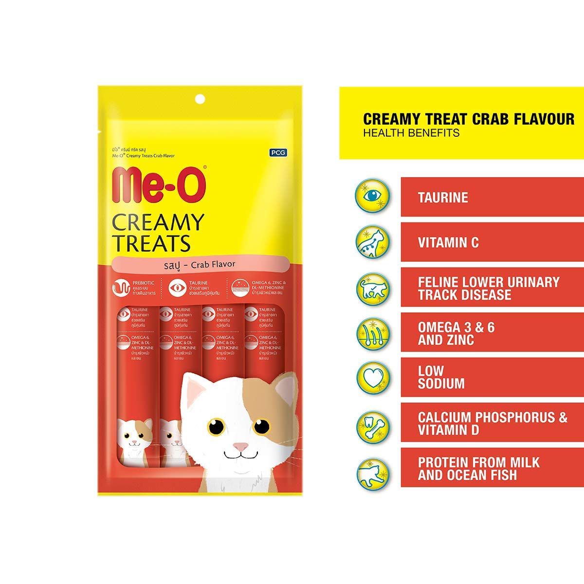 Me-O Creamy Cat Treats Crab Flavor 60 G