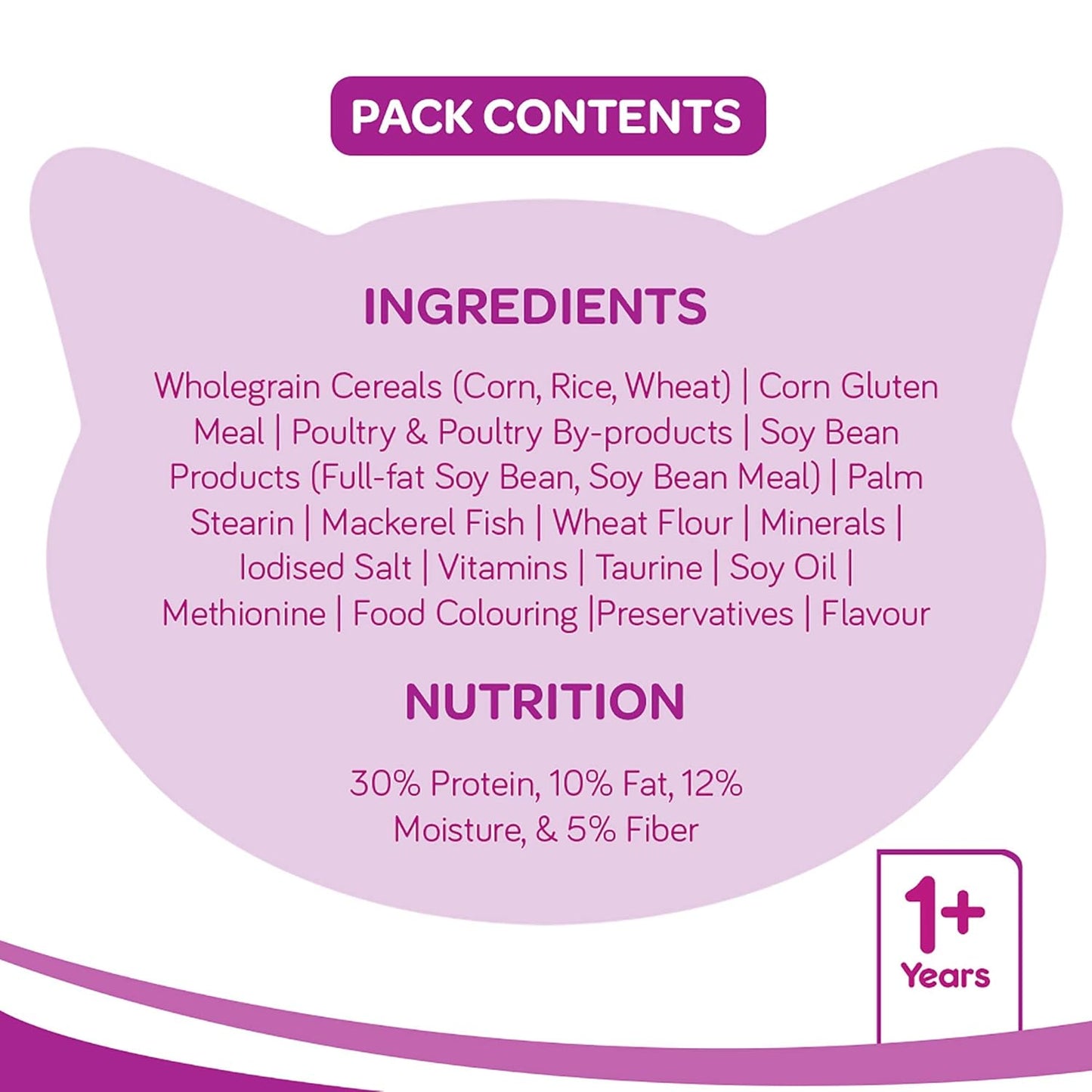Whiskas Adult (+1 year) Dry Cat Food, Mackerel Flavour