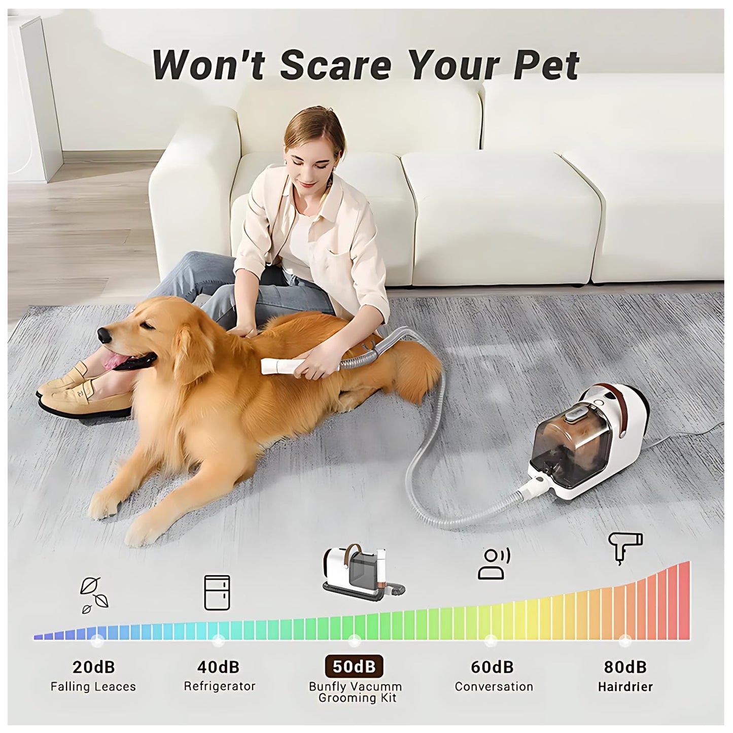 Pets Empire 7 in 1 pet grooming vacuum kit 400w for Dogs & Cats