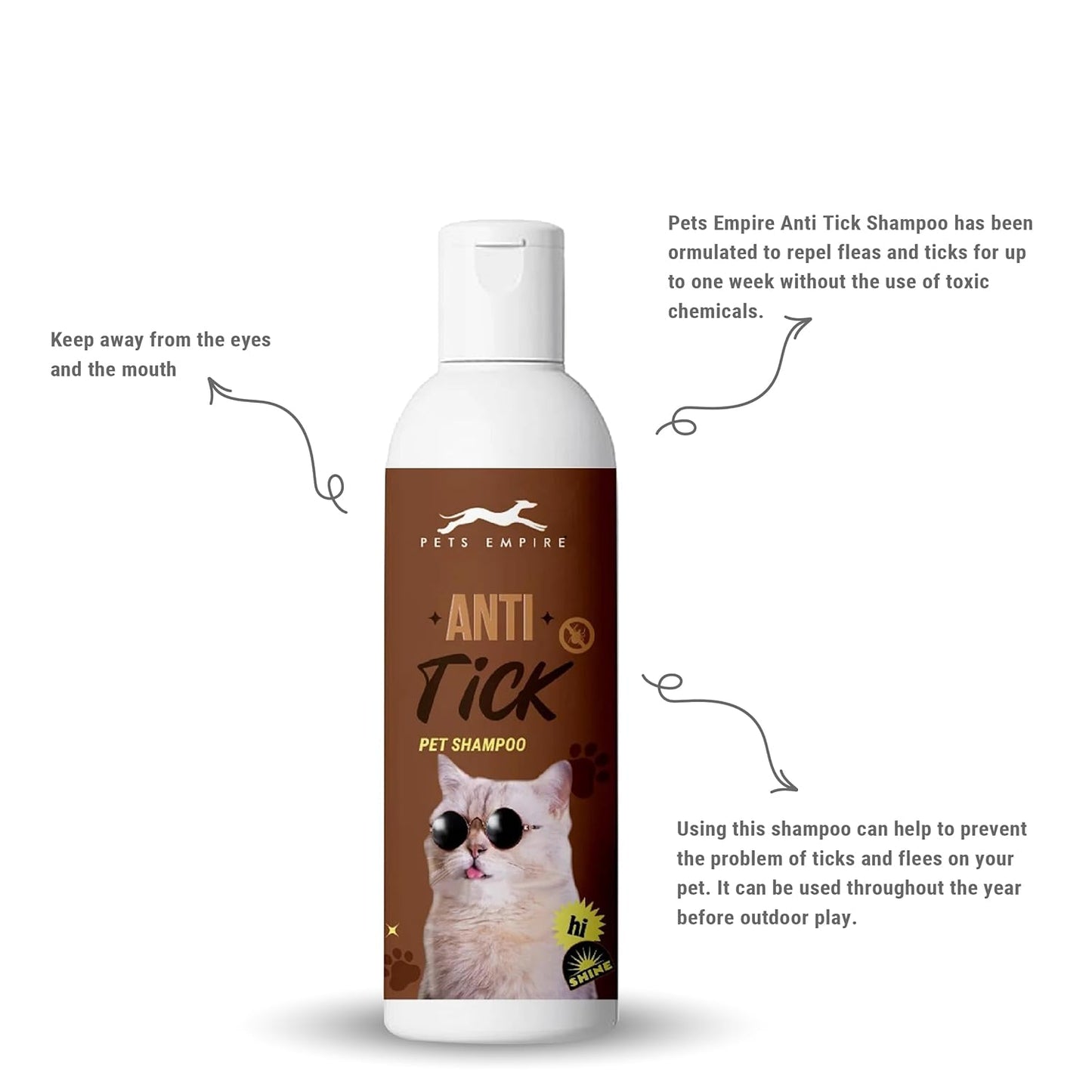 Pets Empire Cat Shampoo - Anti Tick with Free Flea Comb
