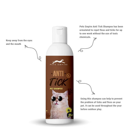 Pets Empire Cat Shampoo - Anti Tick with Free Flea Comb