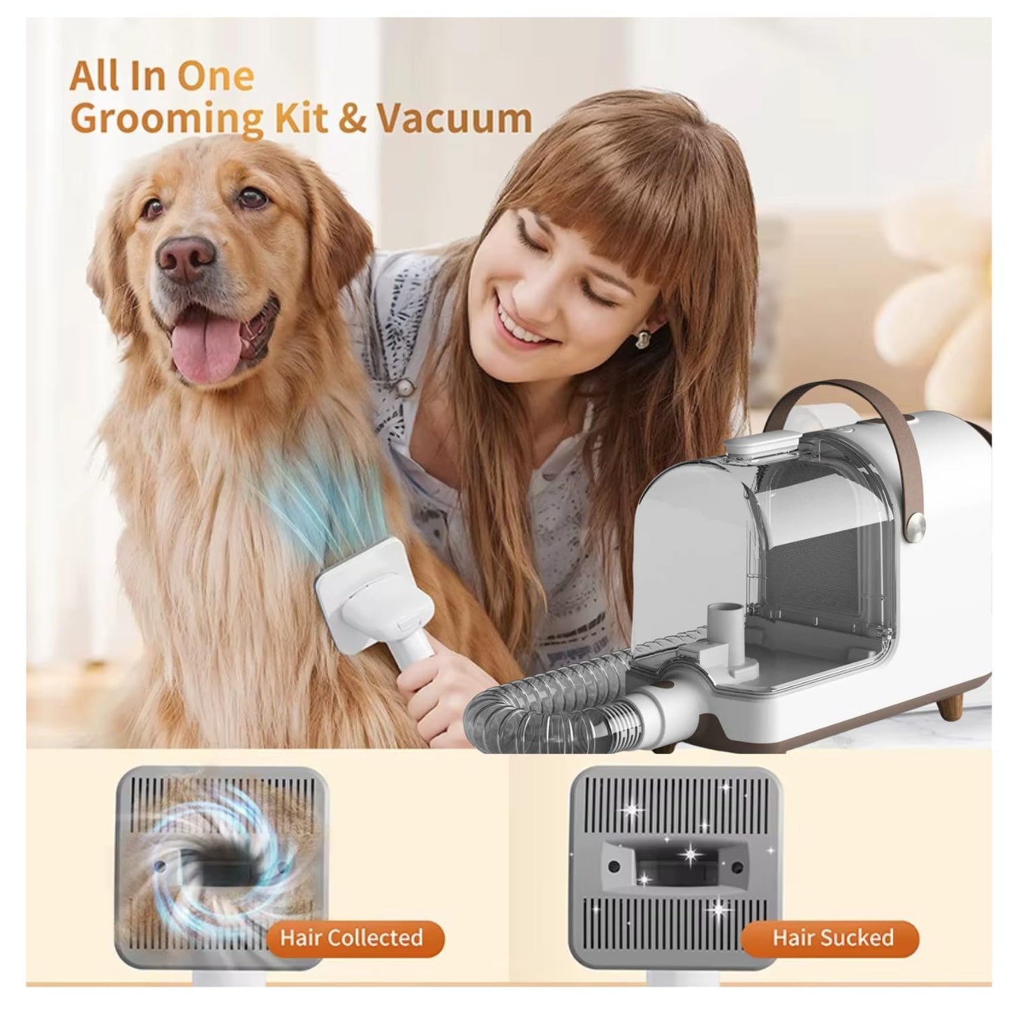 Pets Empire 7 in 1 pet grooming vacuum kit 400w for Dogs & Cats