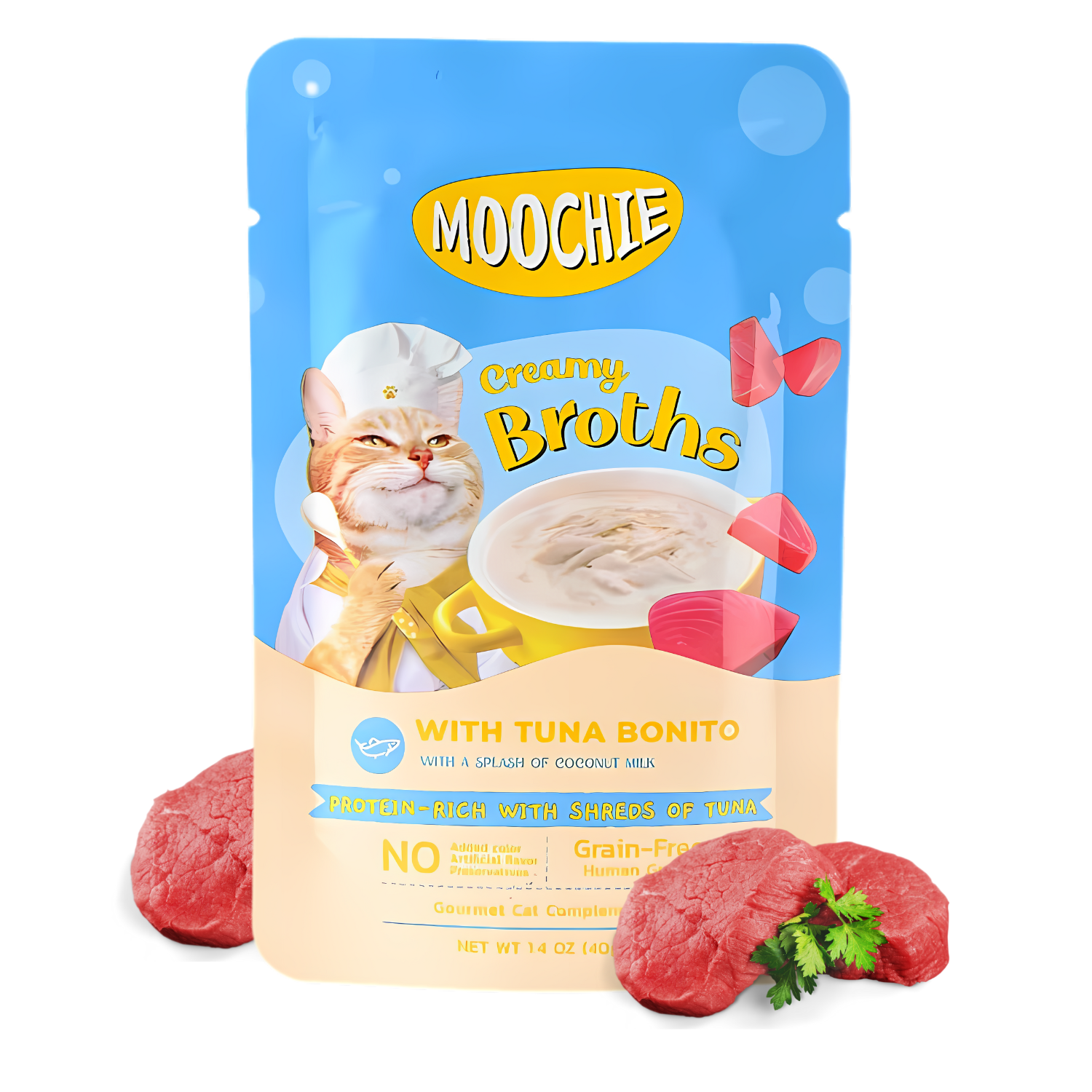 Cat Moochie Creamy Soup/Broths with Tuna Bonitono (40g)