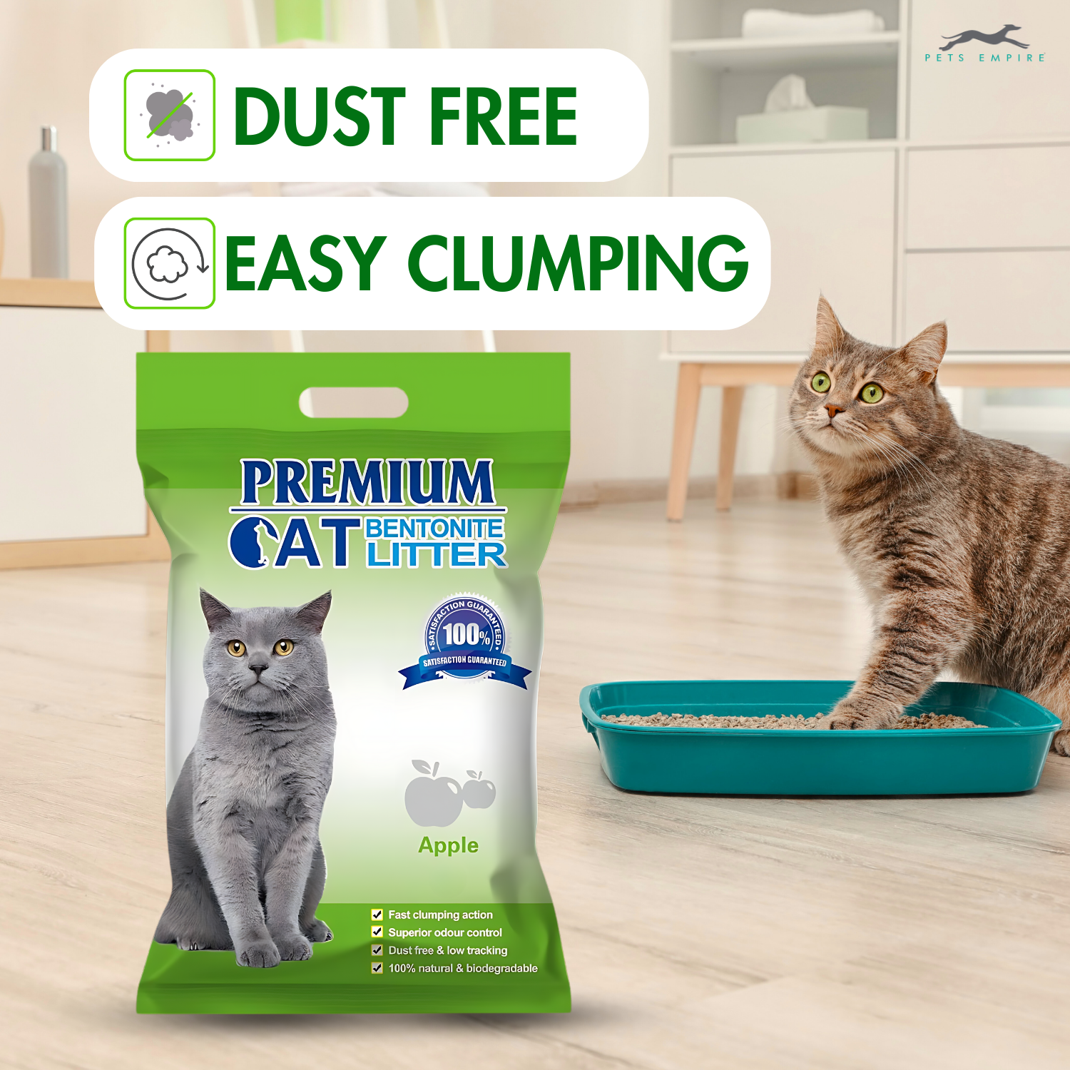 Pets Empire Premium Cat Litter - Apple Scented