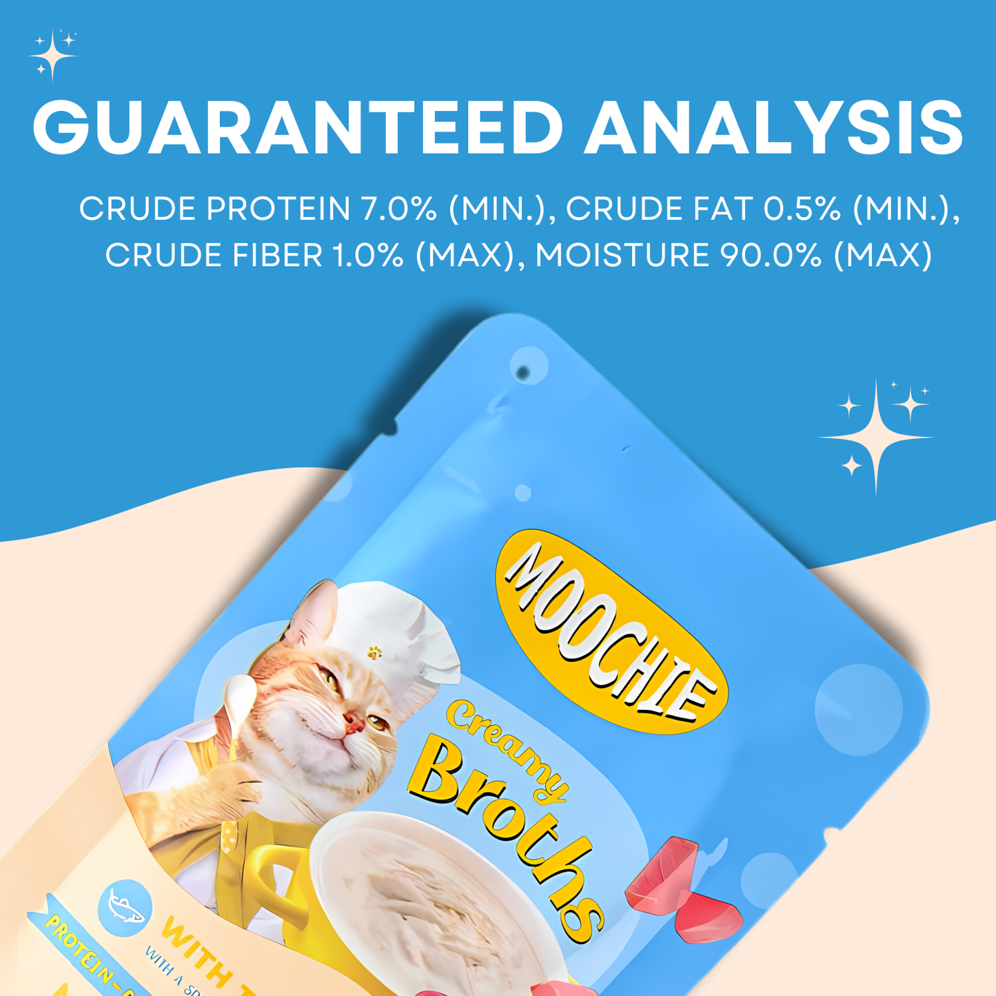 Moochie Creamy Broths for Cats - All Mix Flavors (40g)Each
