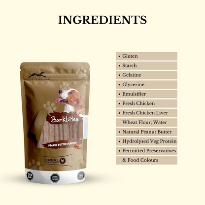 Pets Empire Barkbites Dog Treats 70 GMS (Peanut Butter)