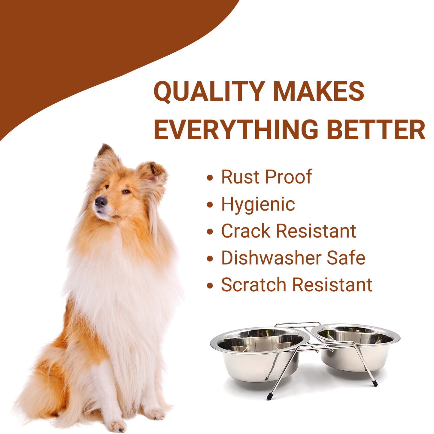 Pets Empire Polised Double Dinner For Dog