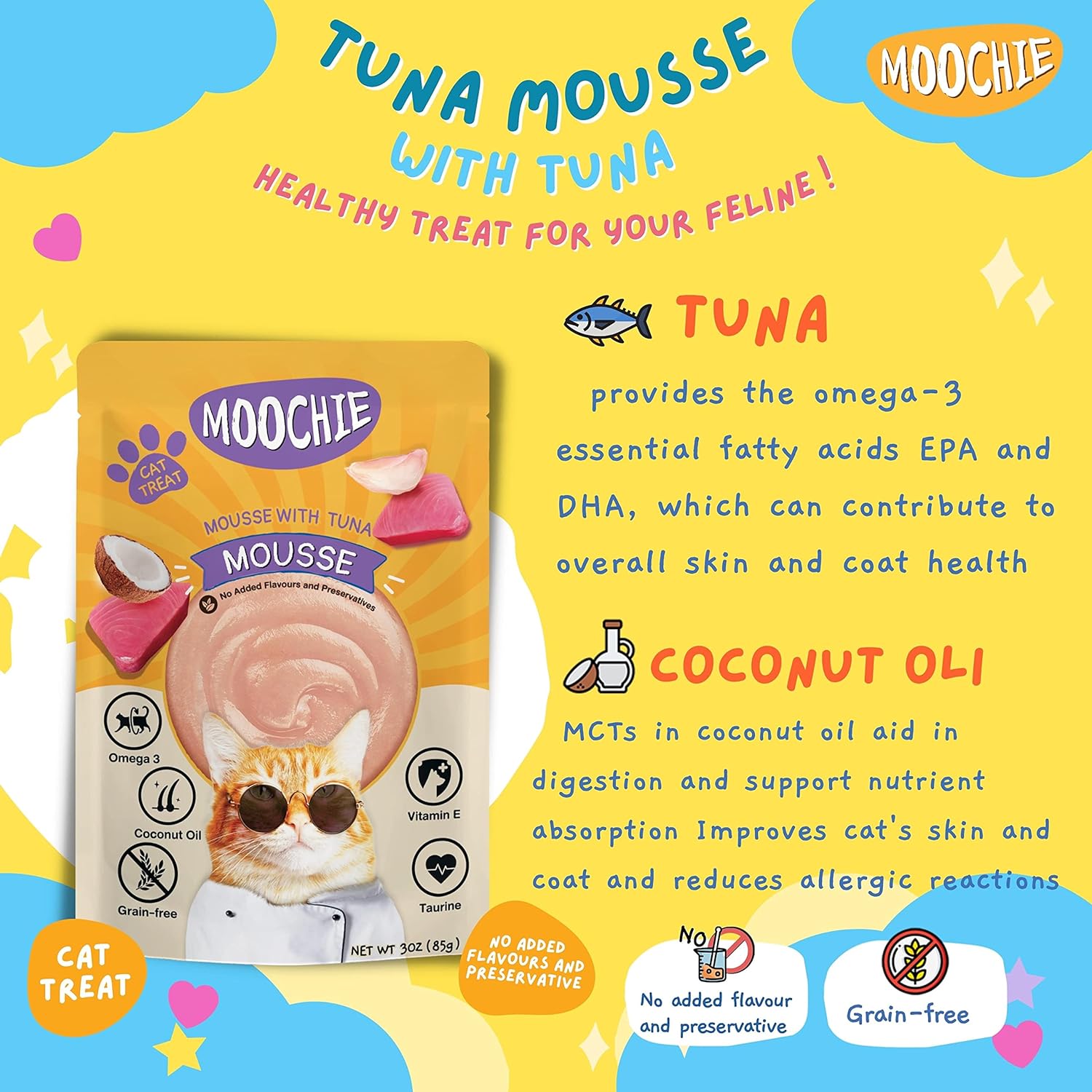 Moochie Wet Food Gravy for Cats - 6 Mix Flavors (85g)