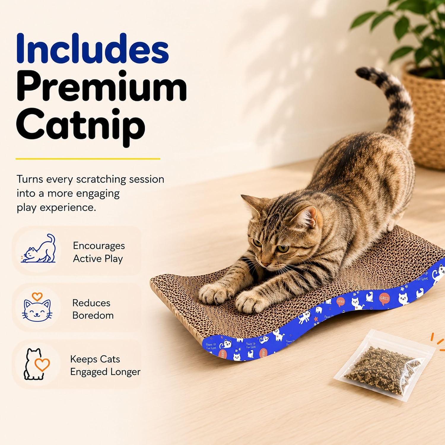 Pets Empire Scratch Board with a Curved Wave Design