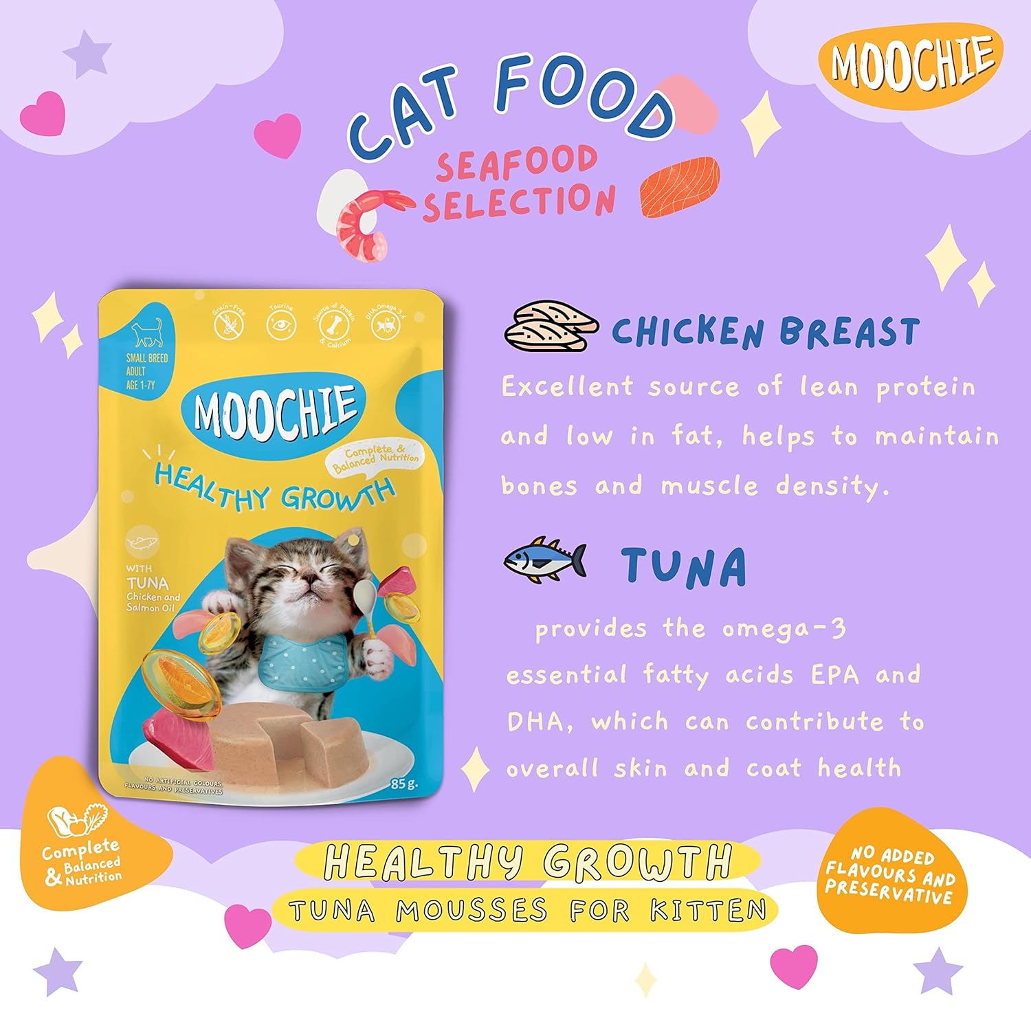 Moochie Wet Food Gravy for Cats - 6 Mix Flavors (85g)