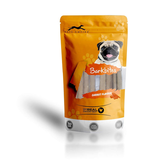 Pets Empire Barkbites Dog Treats 70 GMS (Carrot Flavour)