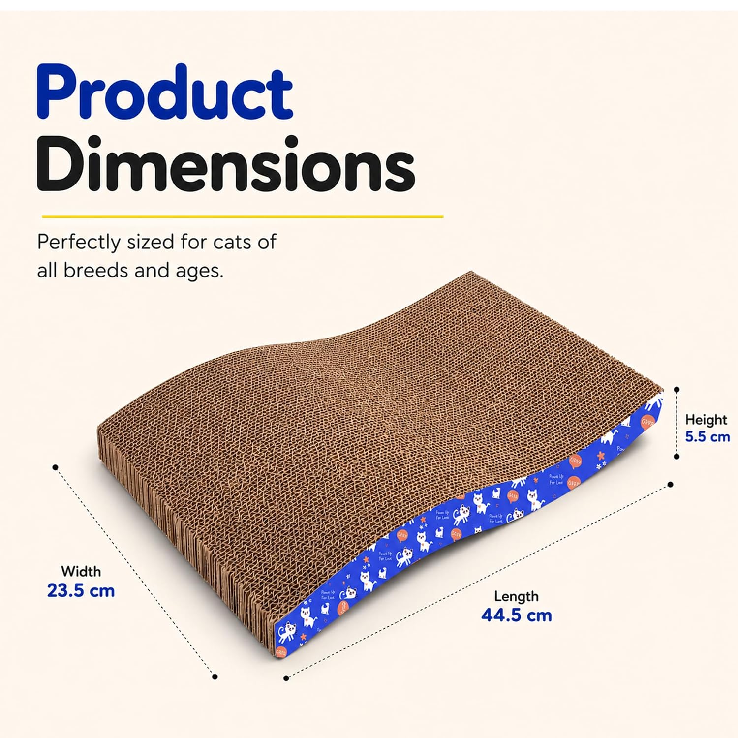 PETS EMPIRE S-Shaped Cat Scratcher Cardboard