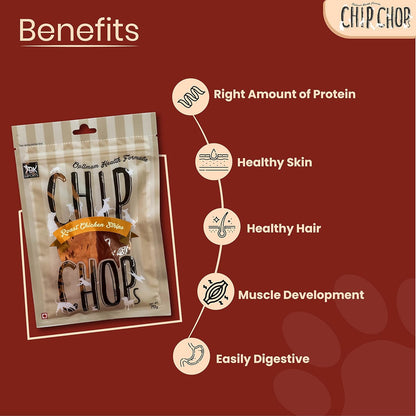 CHIP CHOP ROAST CHICKEN STRIP DOG TREATS 70g