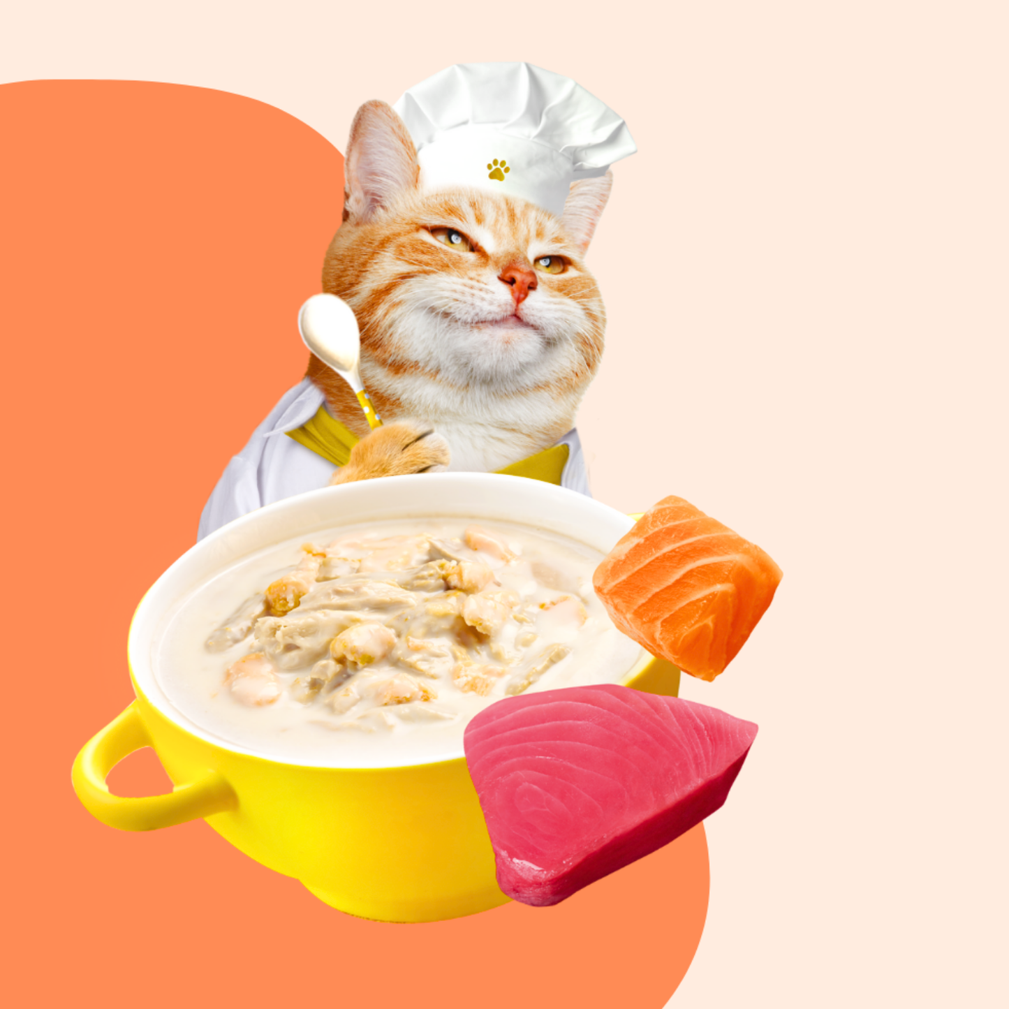 Cat Moochie Creamy Soup/Broths with Tuna & Salmon (40g)