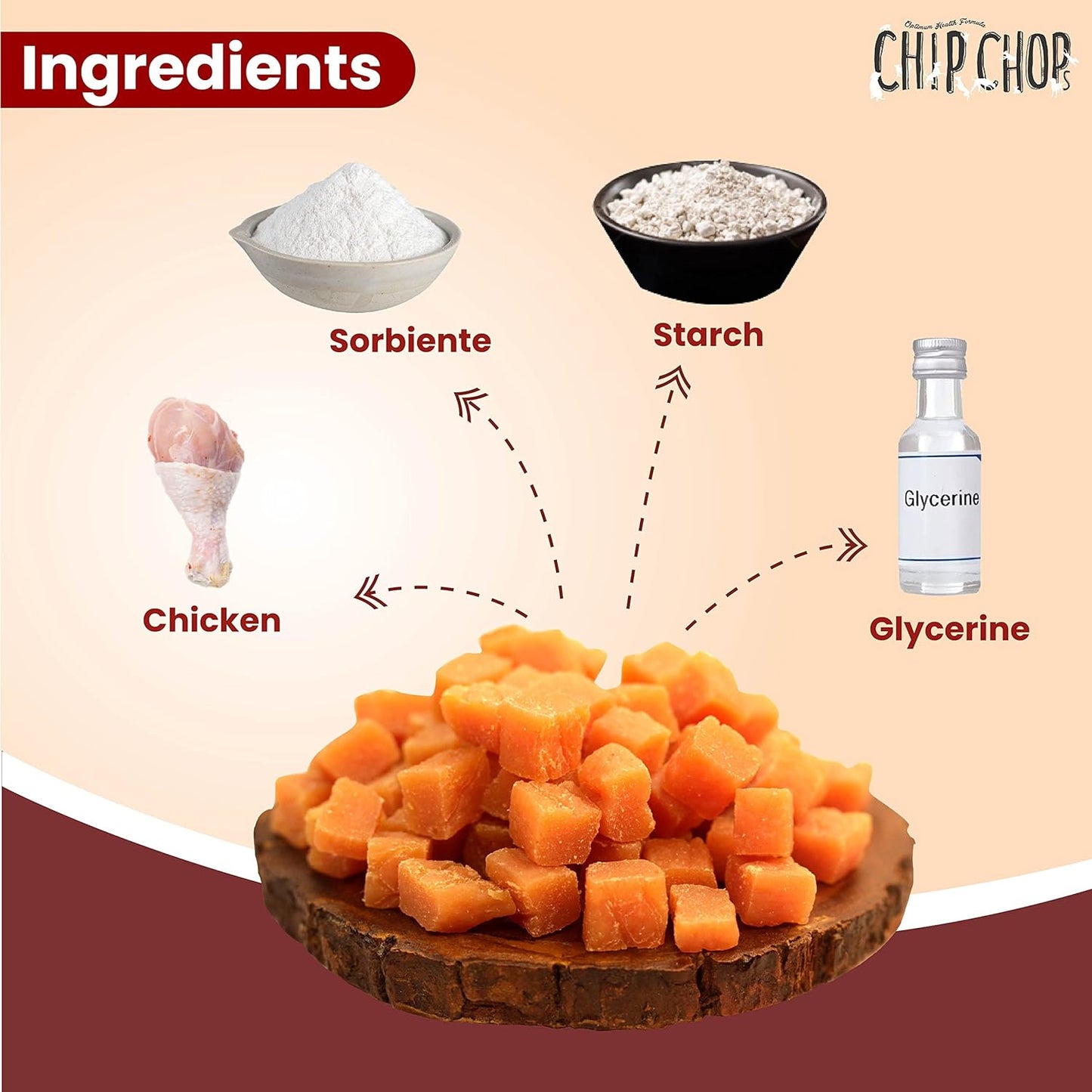 CHIP CHOP DICED CHICKEN DOG TREATS 250g